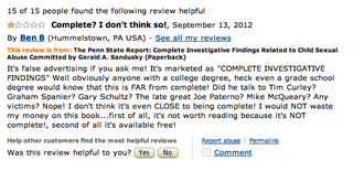 Illustration for article titled "Horse Crap": Oddly Enough, The Amazon Reviews For The Freeh Report Are Mostly Pretty Negative